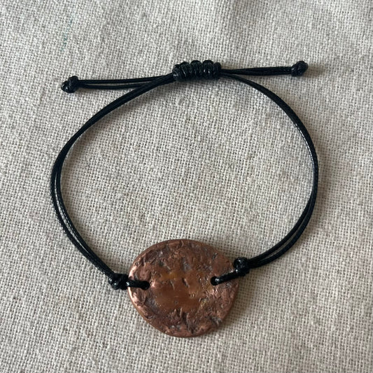 Copper Oval Cord Bracelet - Creativity, Motivation