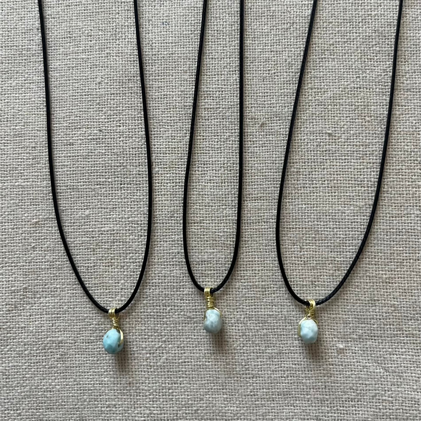 Mini Geo Pendant - Larimar