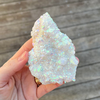 Angel Aura Quartz Medium Cluster Crystal - Joy, High-Vibe