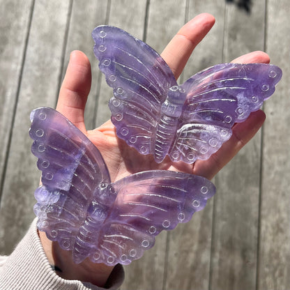 Purple Fluorite Butterfly Crystal - Clarifying, Transformative, Harmonising