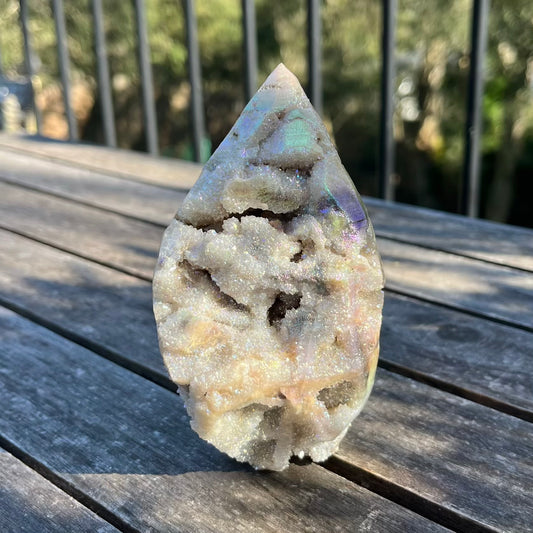 Angel Aura Sphalerite Large Point Crystal - Vitality, Energetic Balance