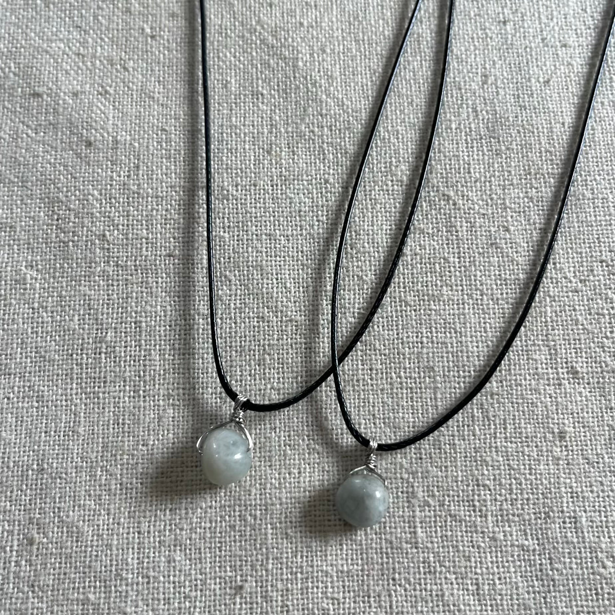 Aquamarine Mini Gem Pendant - Serenity
