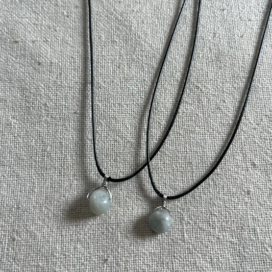 Aquamarine Mini Gem Pendant - Serenity