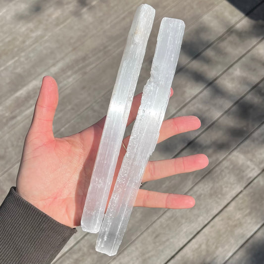 Selenite Large Rod Crystal - High Vibe, Protection, Spiritual Connection