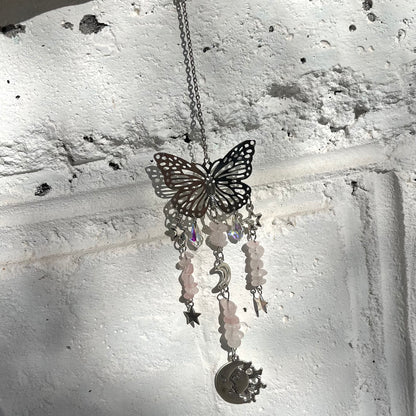 Rose Quartz Suncatcher - Love, Compassion, Peace