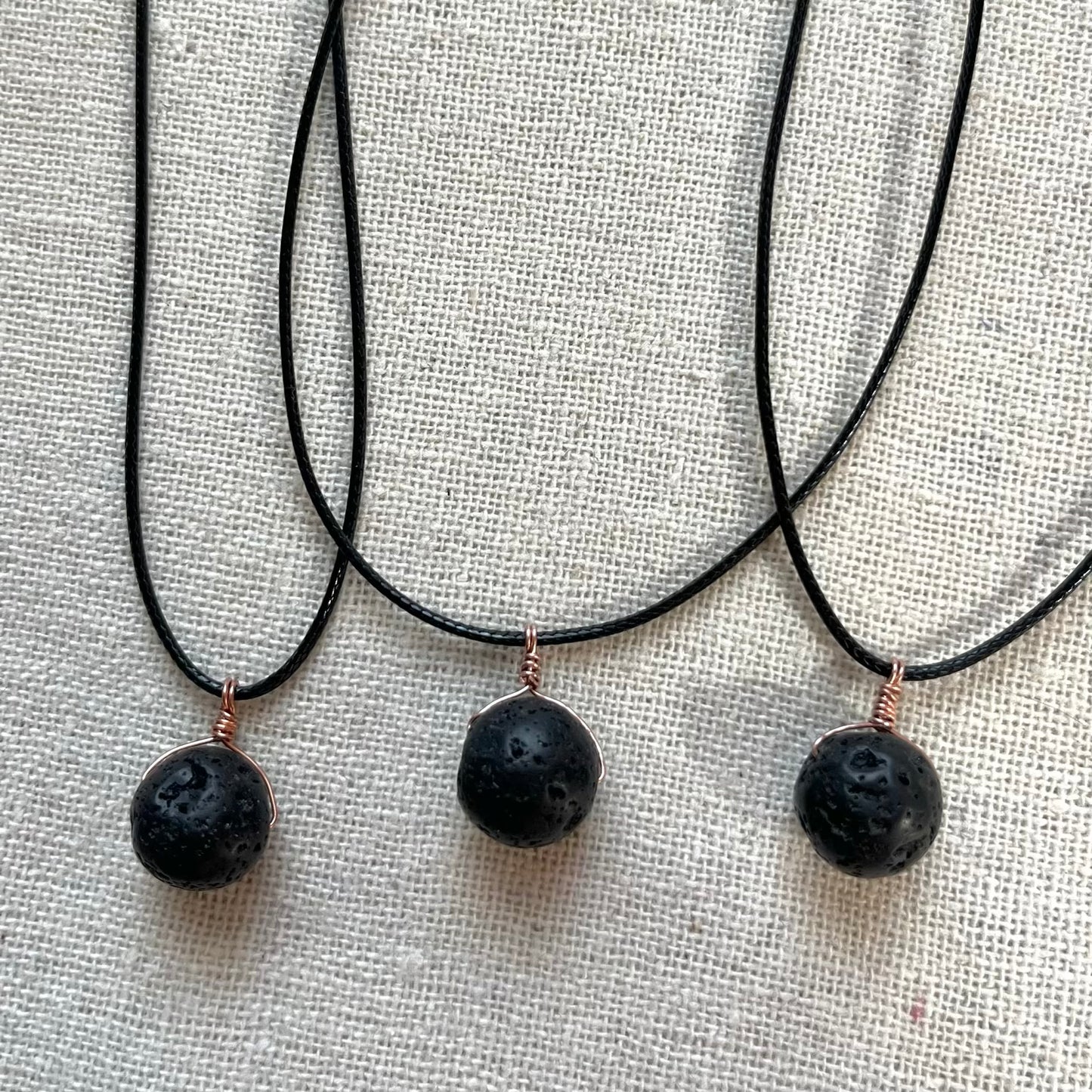 Strength Pendant - Lava Stone