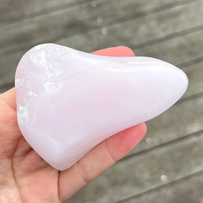Mangano Calcite Medium Freeform Crystal - Heart Energy, Comfort