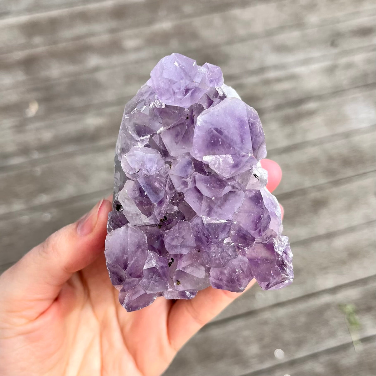 Amethyst Medium Base-Cut Crystal -  Calm, Protection & Balance