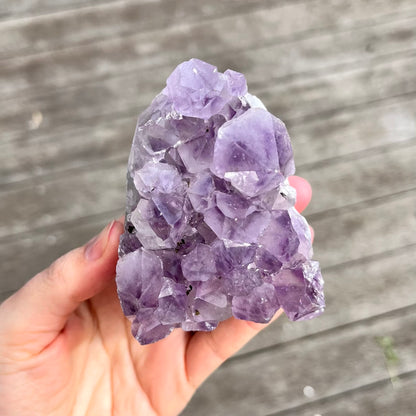 Amethyst Medium Base-Cut Crystal -  Calm, Protection & Balance