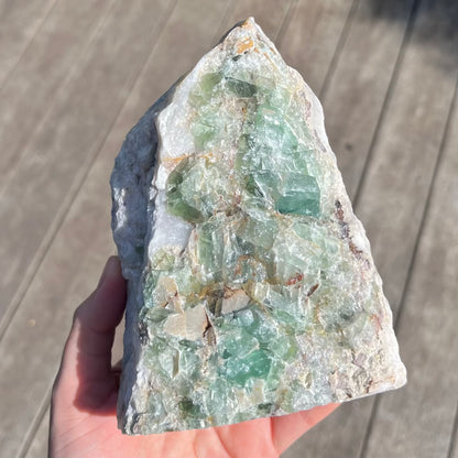 Fluorite XL Base-Cut Crystal - Vibrant, Clarifying, Uplifting