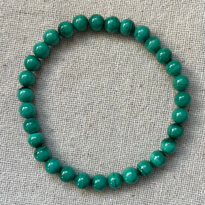Malachite 6mm Beaded Bracelet - Transformation