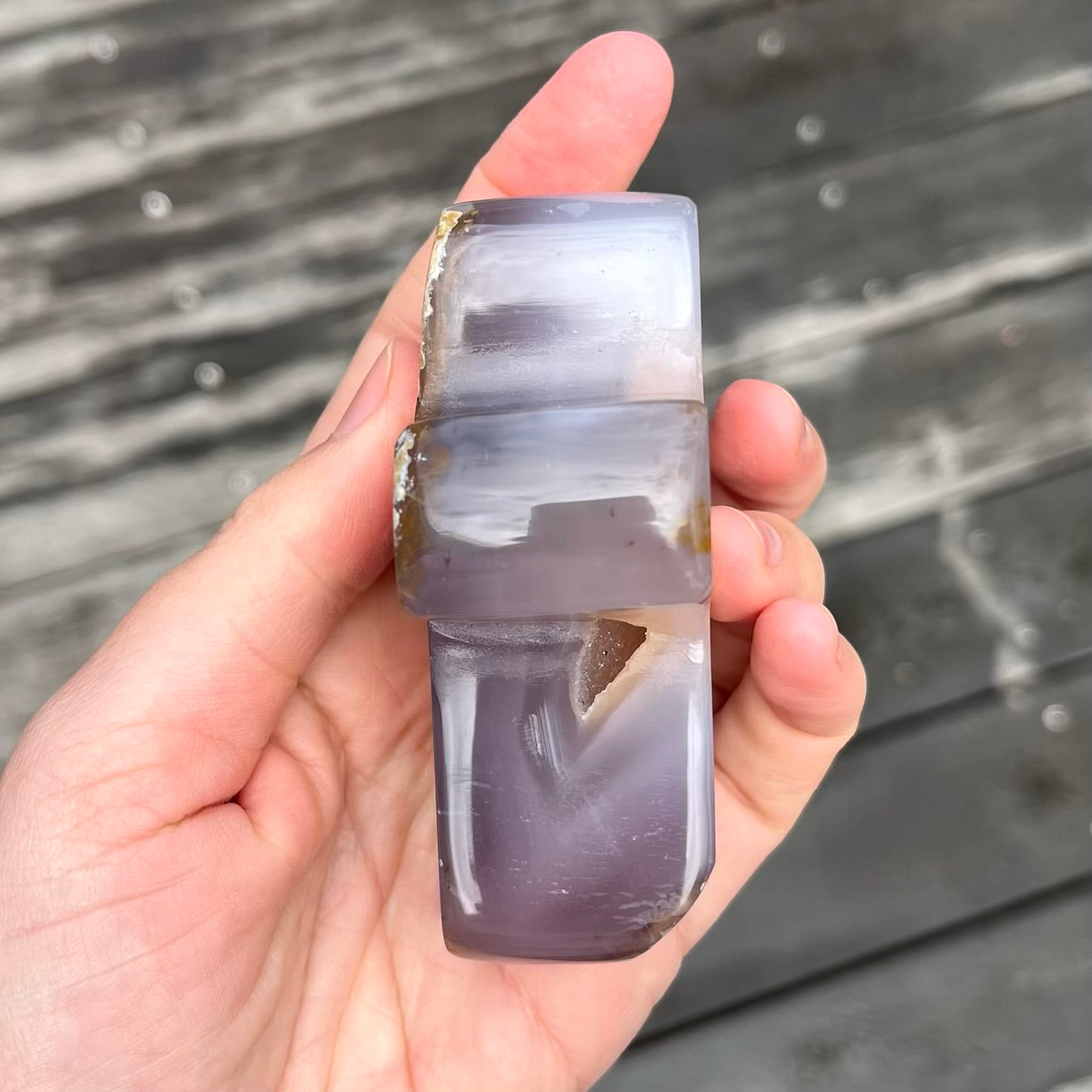 Agate Large Cross Crystal - Grounding, Harmonising, Protective