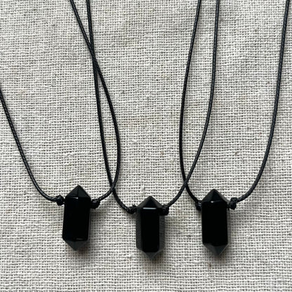 Power Point Pendant - Obsidian