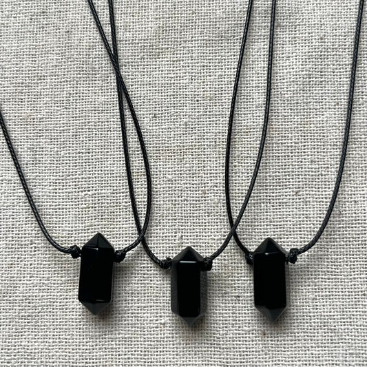 Power Point Pendant - Obsidian