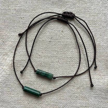 Sacred Cord Bracelet - Green Jade