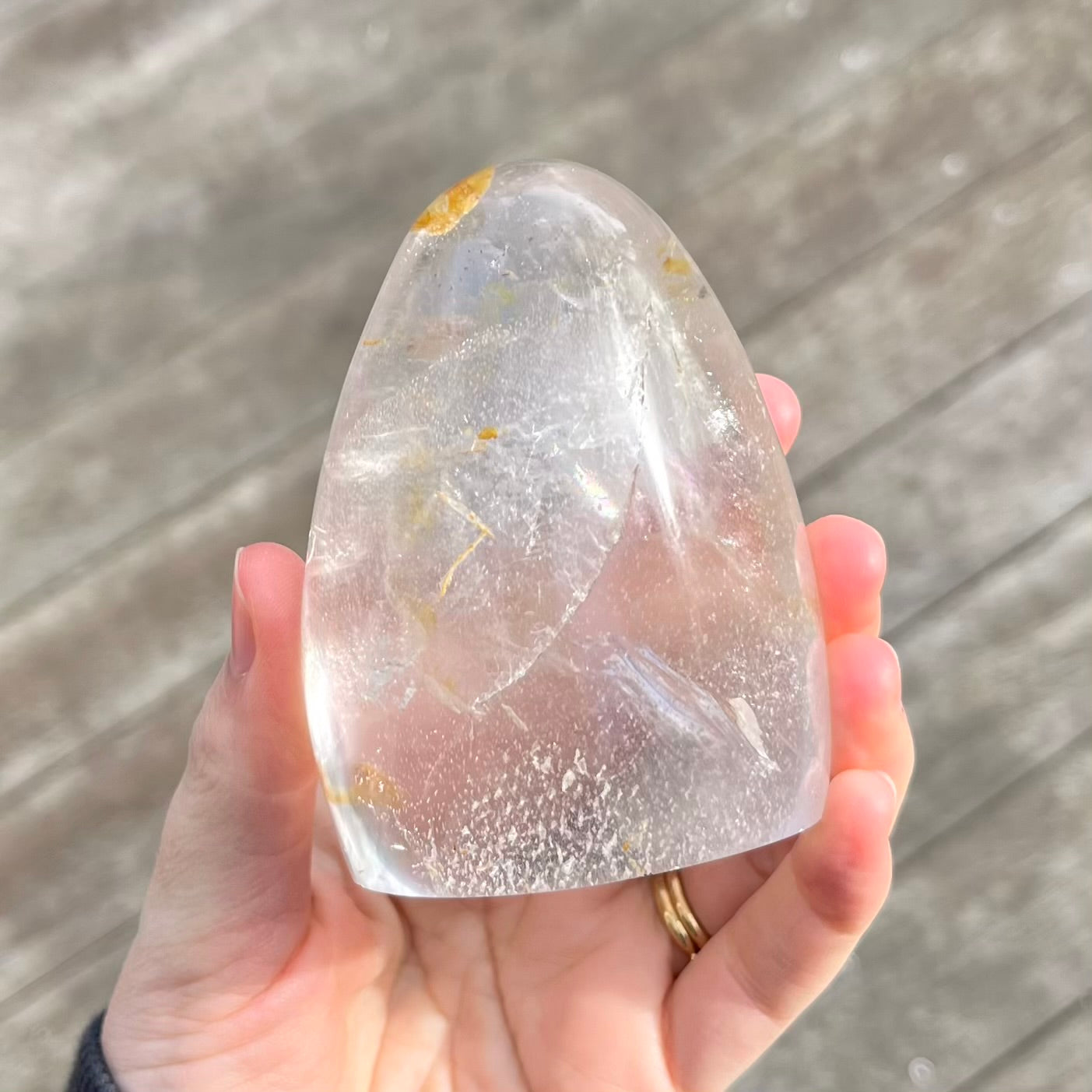 Hematoid Quartz Freeform Crystal - Clarity, Grounding