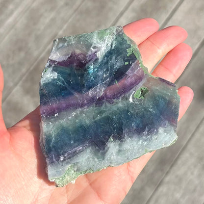 Fluorite Medium Slab Crystal - Vibrant, Clarifying, Uplifting