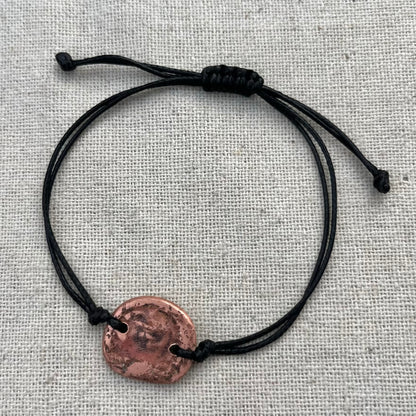 Copper Small Round Cord Bracelet - Creativity, Motivation