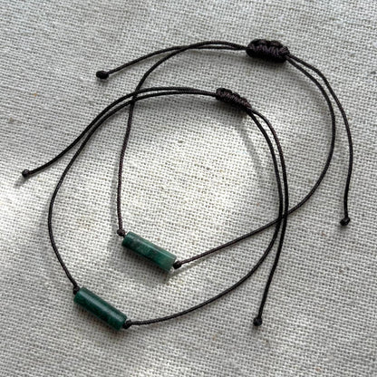 Sacred Cord Bracelet - Green Jade