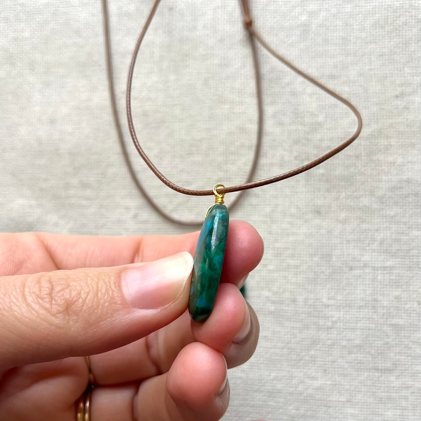 Empower Pendant - Malachite Chrysocolla