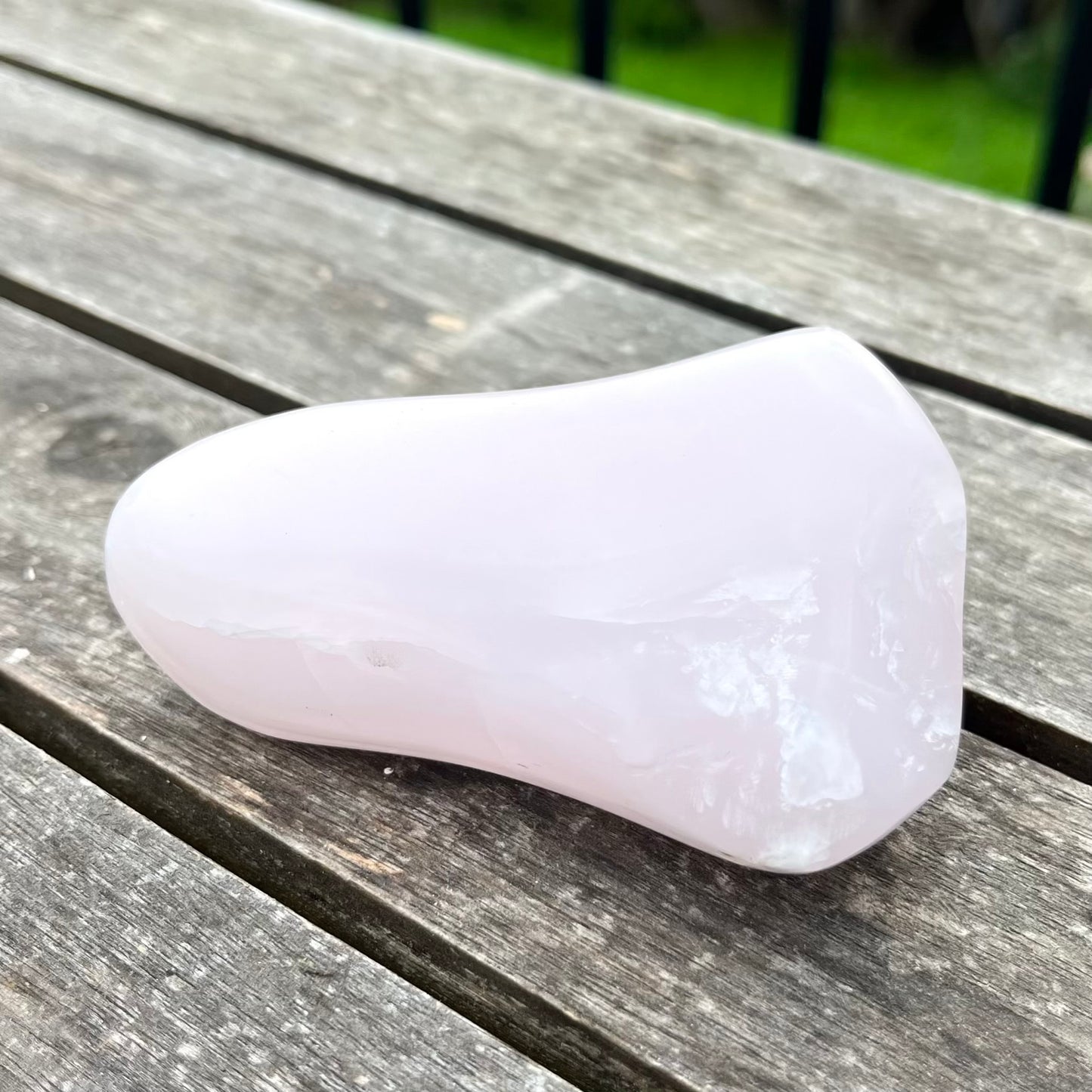 Mangano Calcite Medium Freeform Crystal - Heart Energy, Comfort