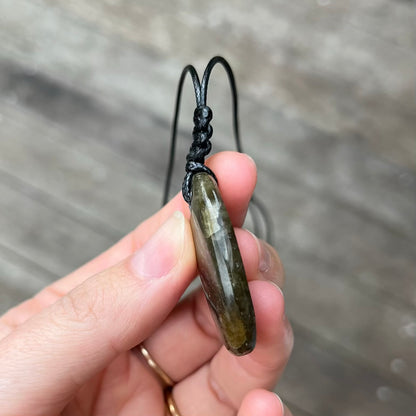 Labradorite Oval Small Pendant - ONE OF A KIND