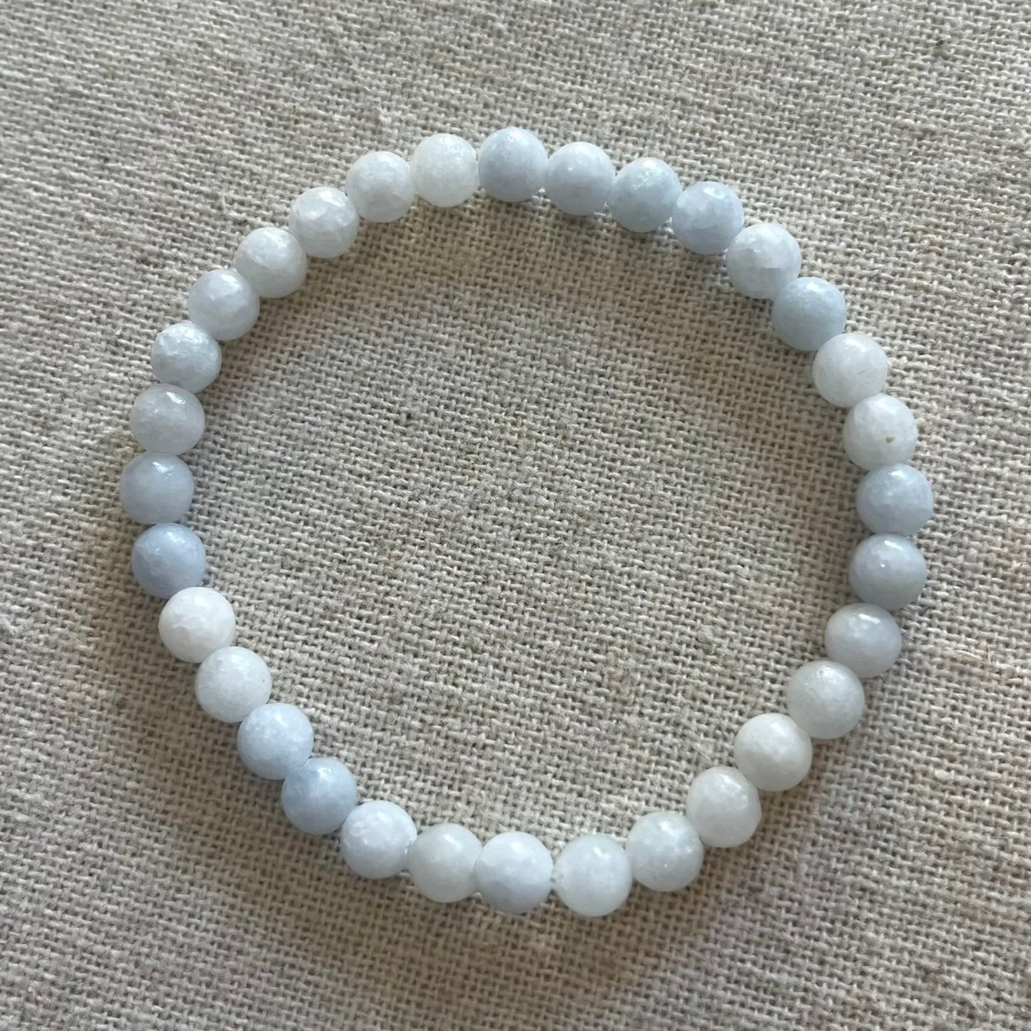 Celestite 6mm Beaded Bracelet - Ethereal