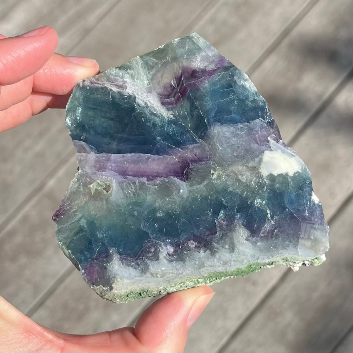 Fluorite Medium Slab Crystal - Vibrant, Clarifying, Uplifting