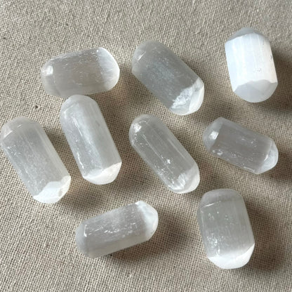Selenite Tumble Stone - High Vibe, Protection, Spiritual Connection