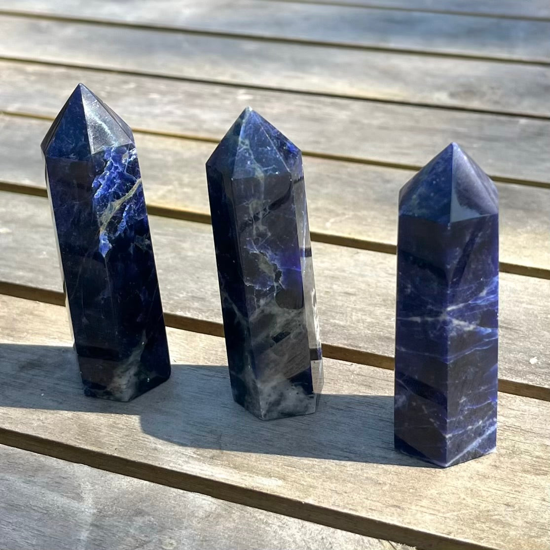 Sodalite Small Tower Crystal - Insight, Calm, Grounding