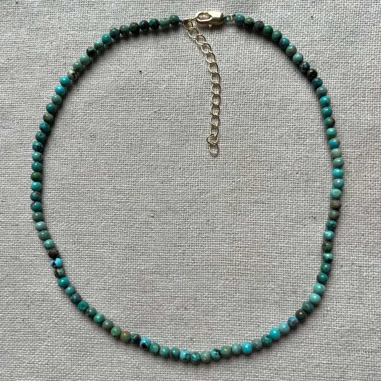 Turquoise 4mm Beaded Necklace - Wisdom