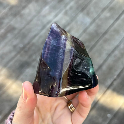 Fluorite Medium Flame Tower Crystal - Vibrant, Clarifying, Uplifting