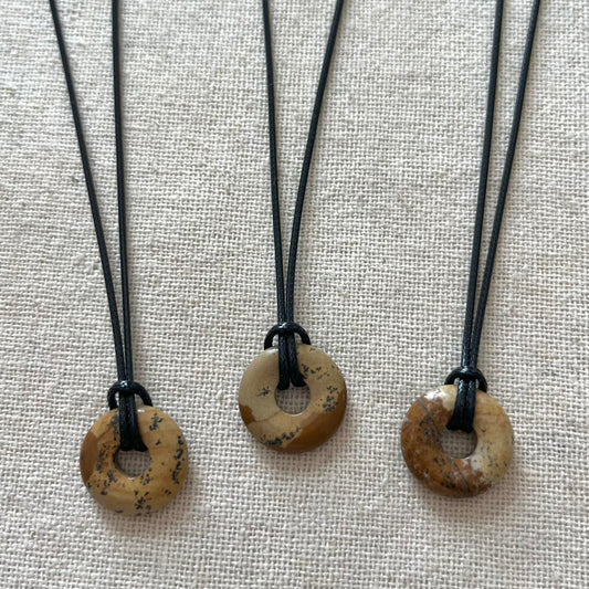 Disc Pendant - Landscape Jasper
