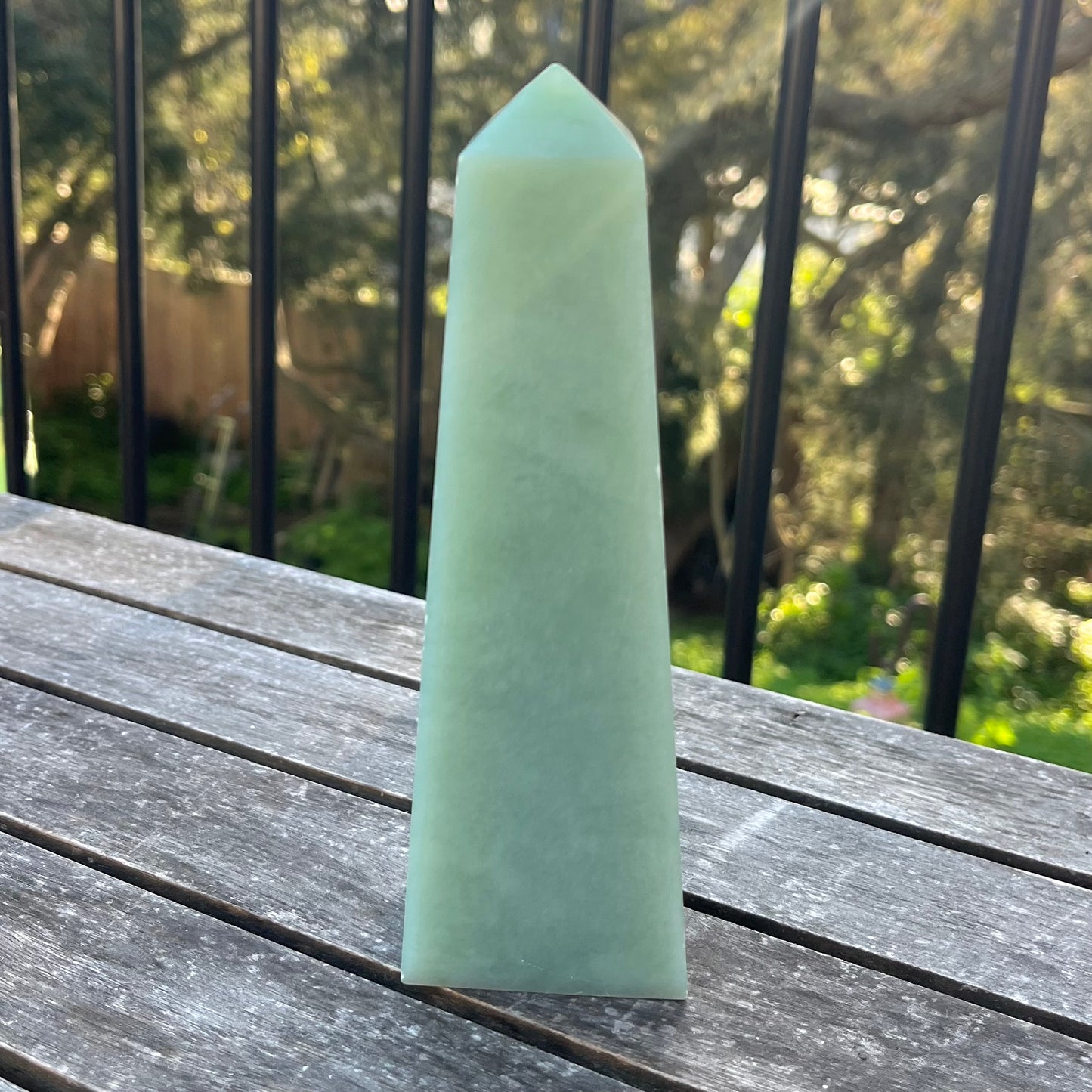 Green Aventurine Large Point Tower Crystal - Prosperity, Growth