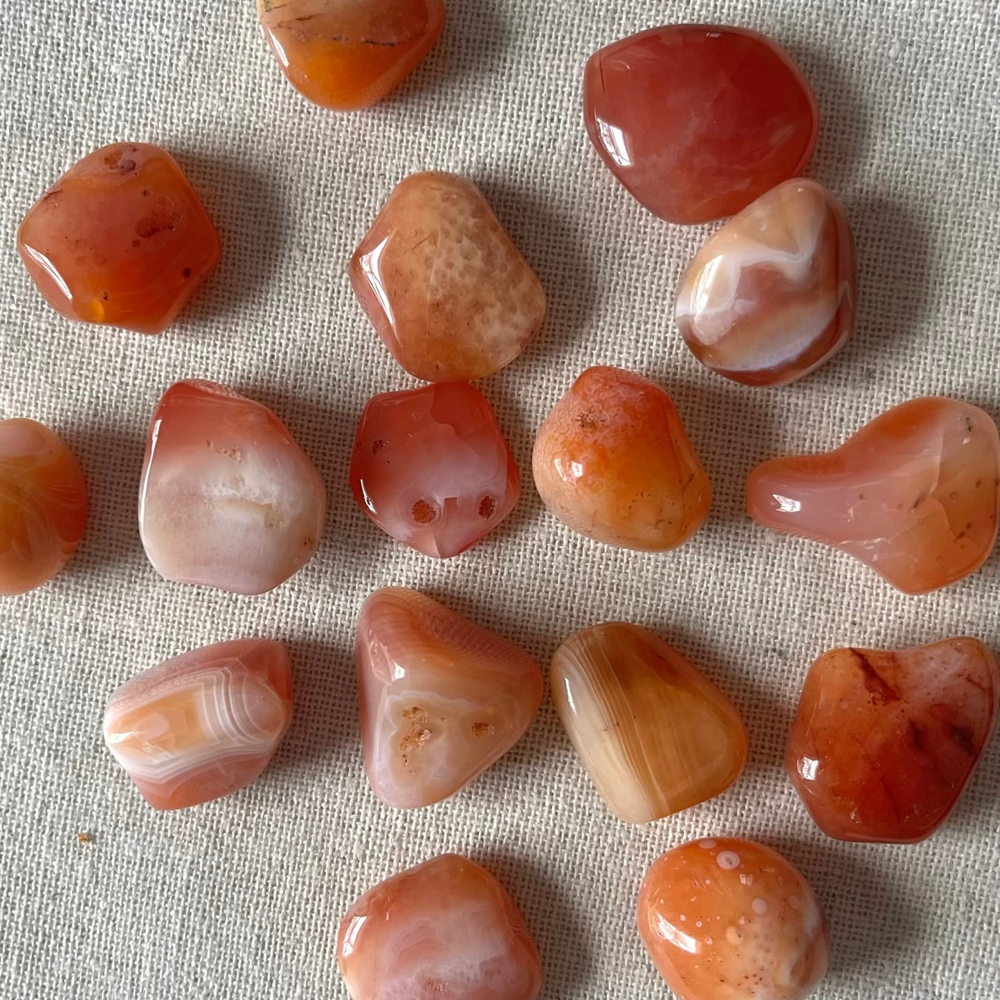 Red Agate Tumble Stone - Grounding, Courage, Stability