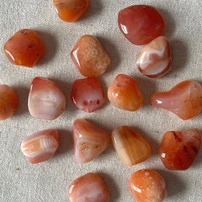Red Agate Tumble Stone - Grounding, Courage, Stability