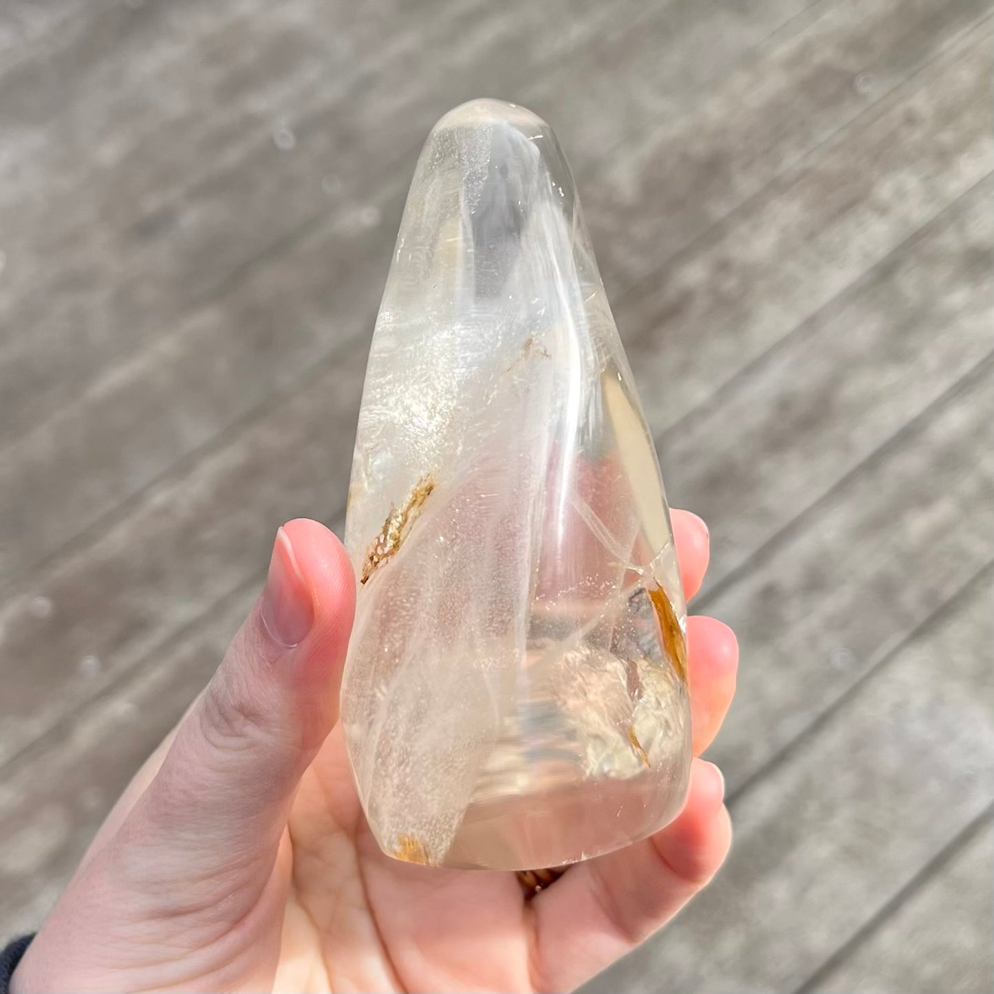 Hematoid Quartz Freeform Crystal - Clarity, Grounding