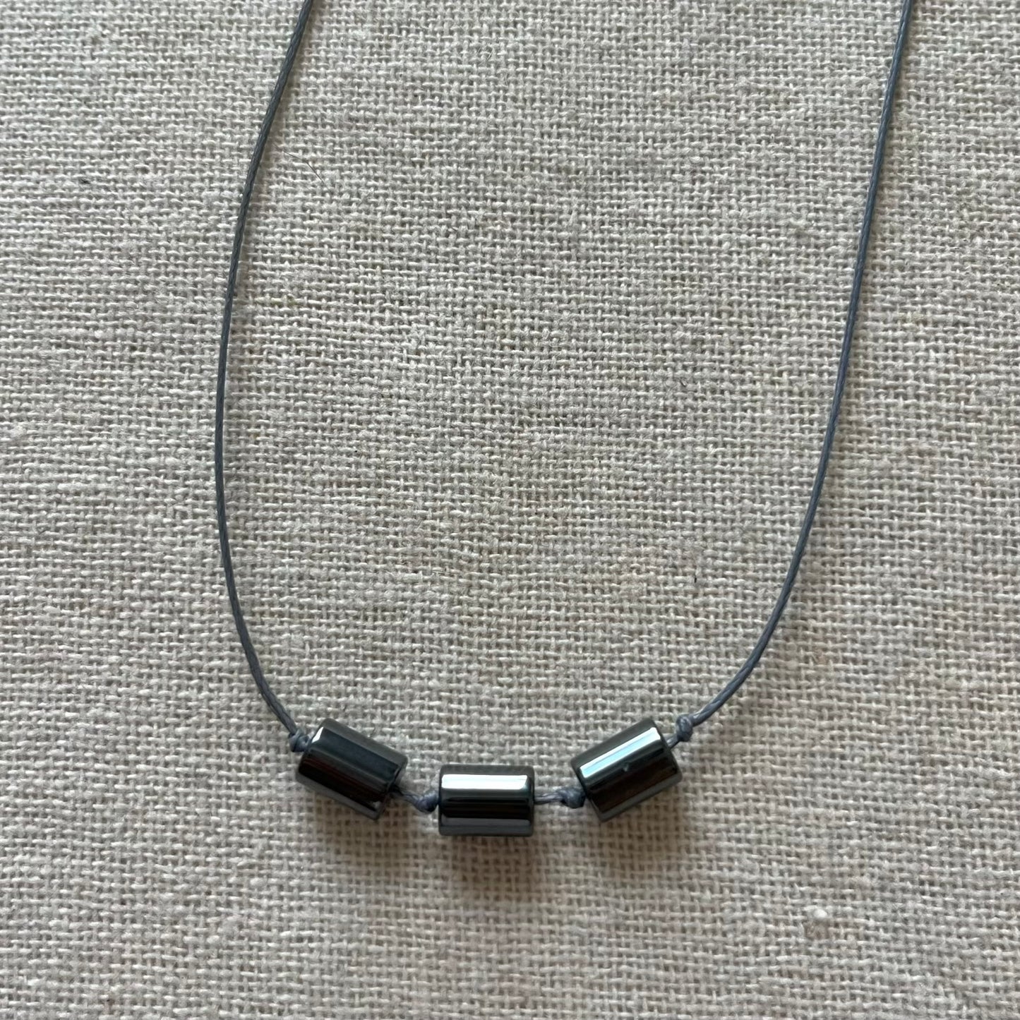 Sacred Cord Necklace - Black Hematite