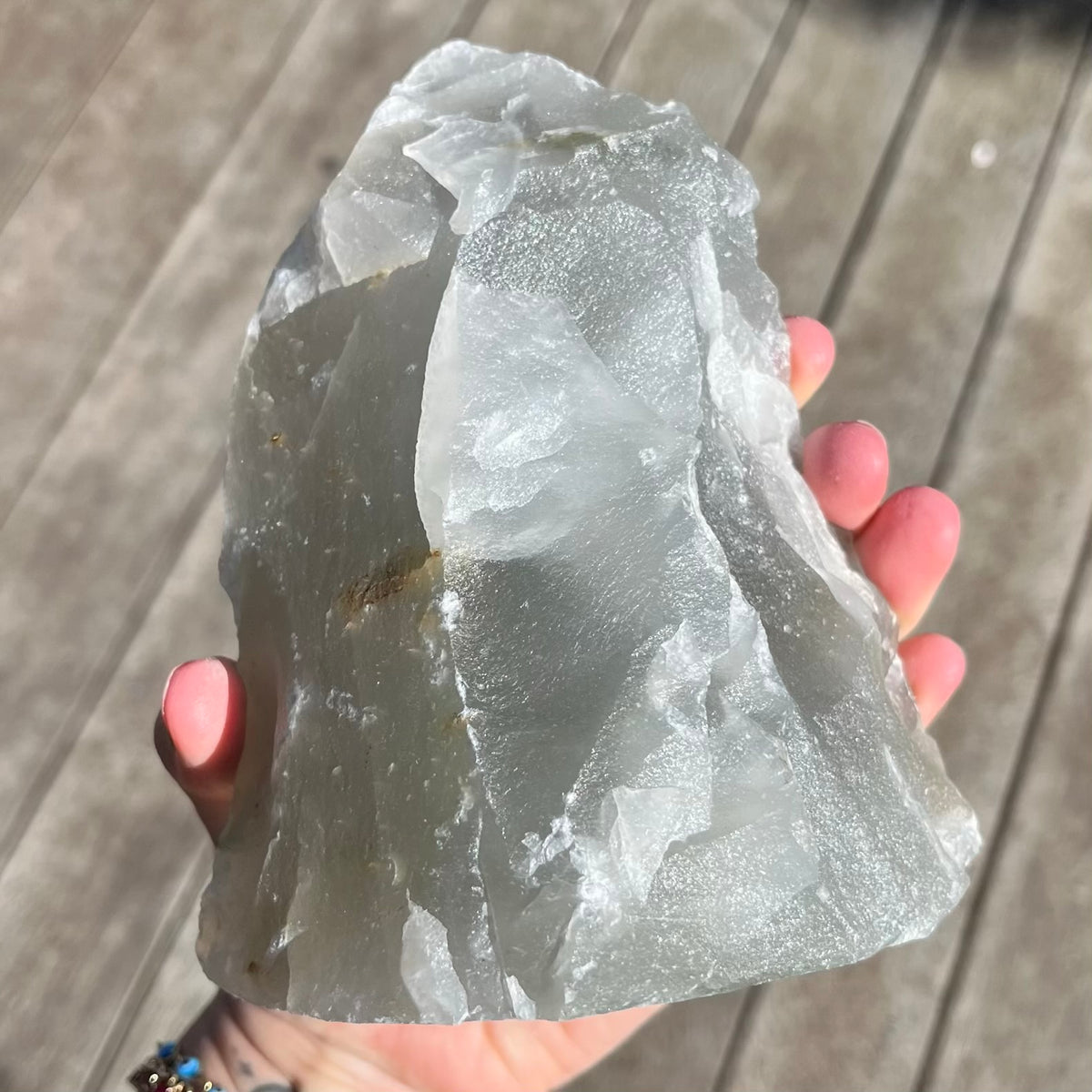 Quartz XL Raw Base-cut Crystal - Wisdom, Intention