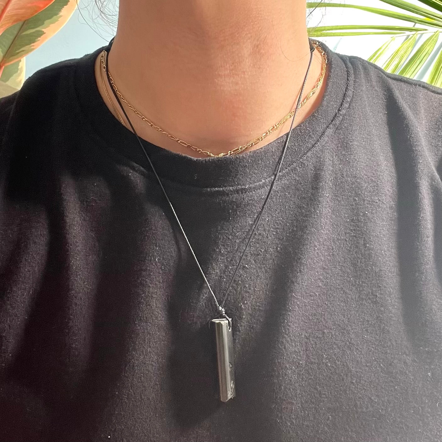 Black Tourmaline Point Pendant - Energetic Protection