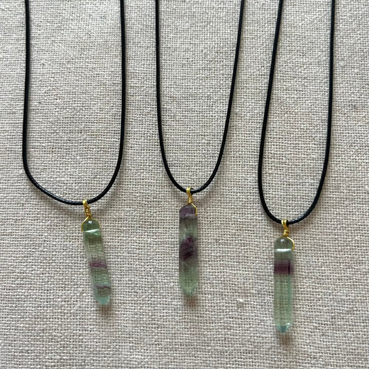 Divine Point Pendant - Fluorite