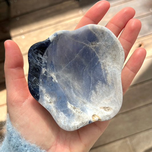 Sodalite Small Bowl Crystal - Insight, Calm, Grounding