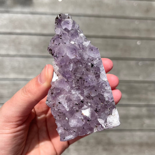 Amethyst Medium Base Cut Crystal - Calming, Protective, Balancing