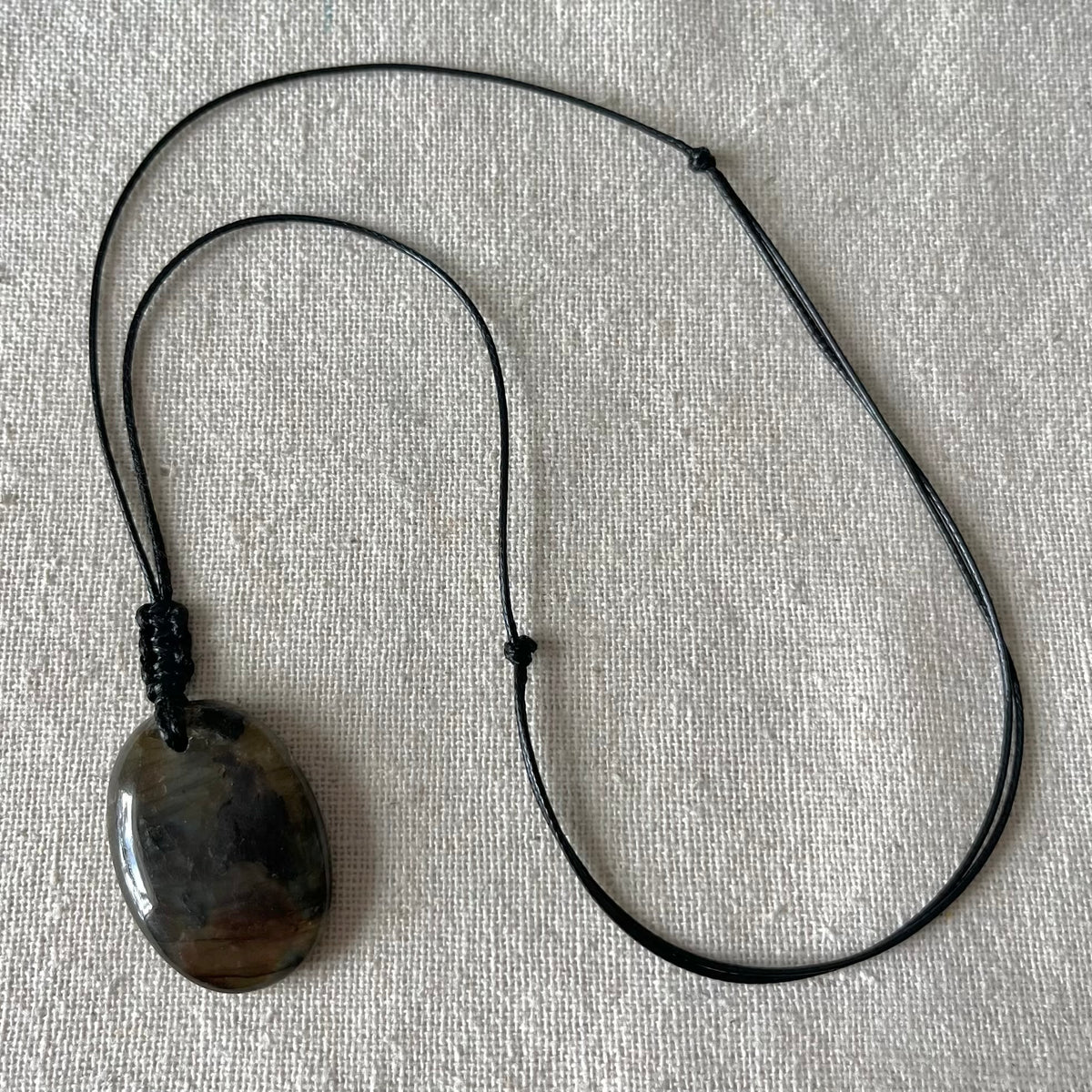 Labradorite Oval Small Pendant - ONE OF A KIND