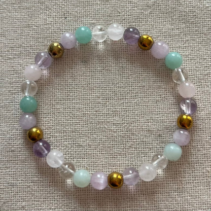 Fairy Protection Bracelet - Rose Quartz, Kunzite, Amethyst, Aventurine