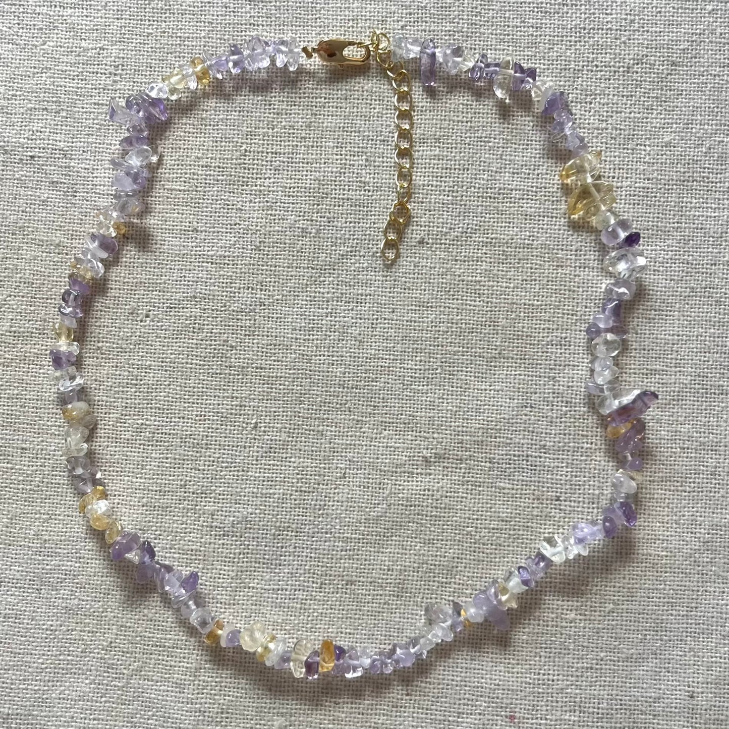 Ametrine Chip Beaded Necklace - Uplifting