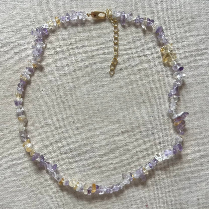 Ametrine Chip Beaded Necklace - Uplifting
