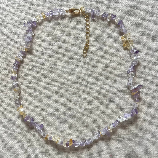Ametrine Chip Beaded Necklace - Uplifting