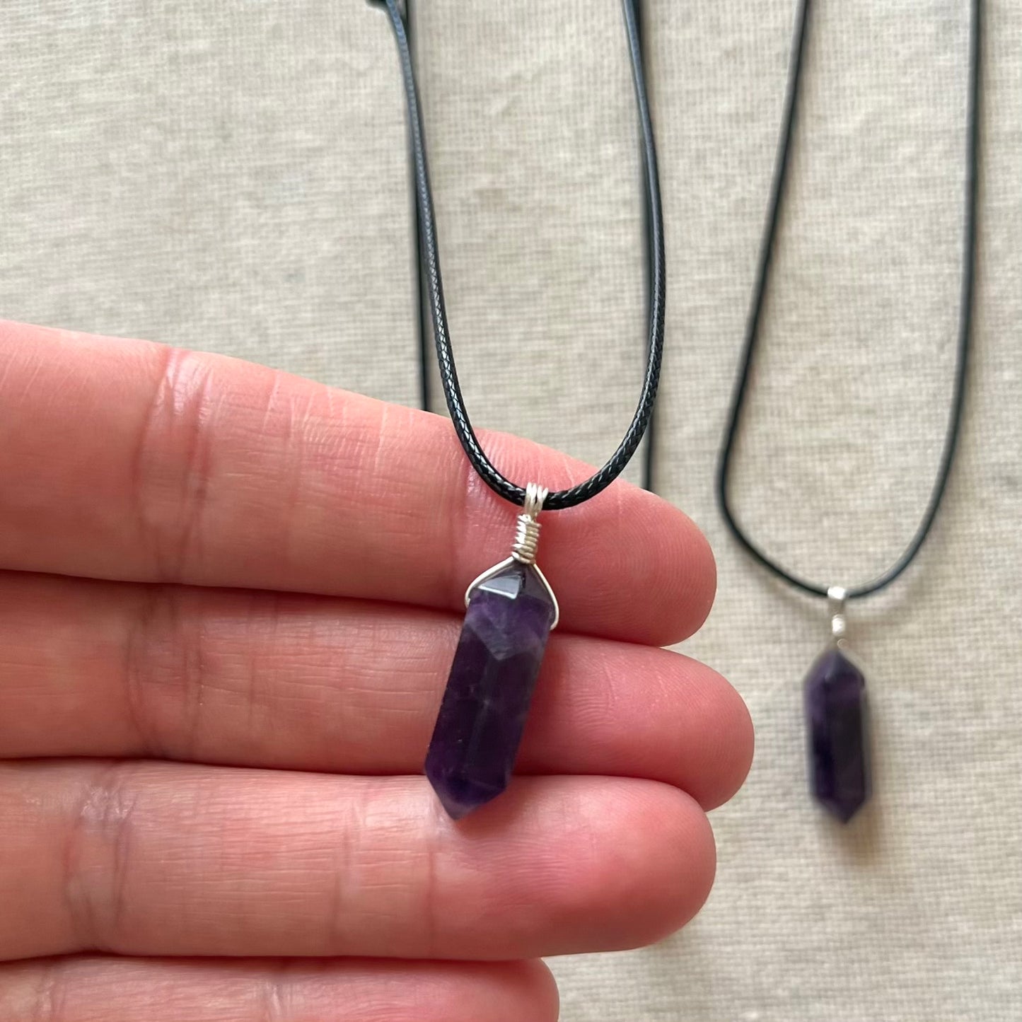 Divine Point Pendant - Amethyst
