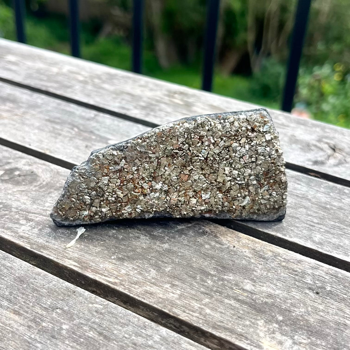 Pyrite on Shungite Raw Crystal - Abundance, Protection